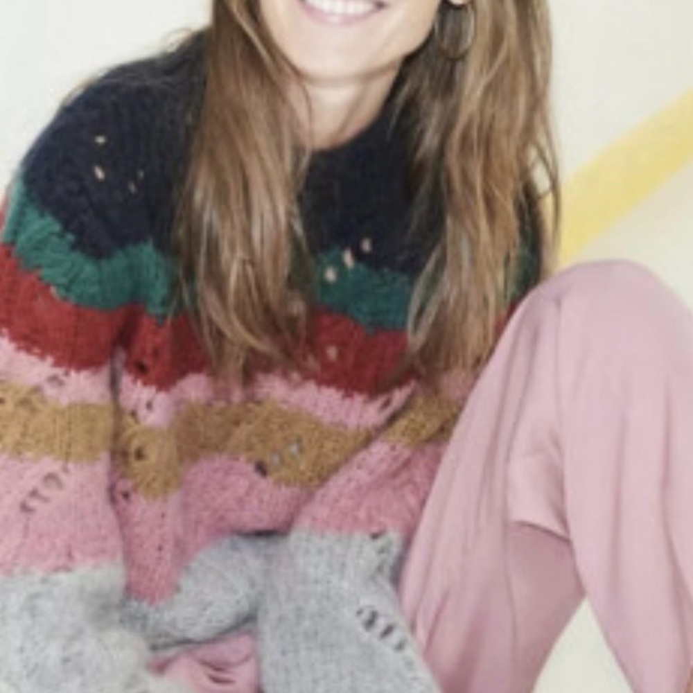 Multicolor Striped Women's Sweater - Picture 2 of 7